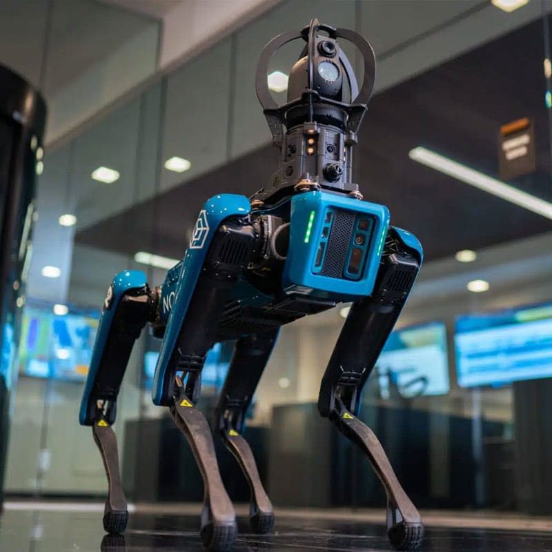 Robotic dog for security at a data center in Las Vegas | Novva Data Centers